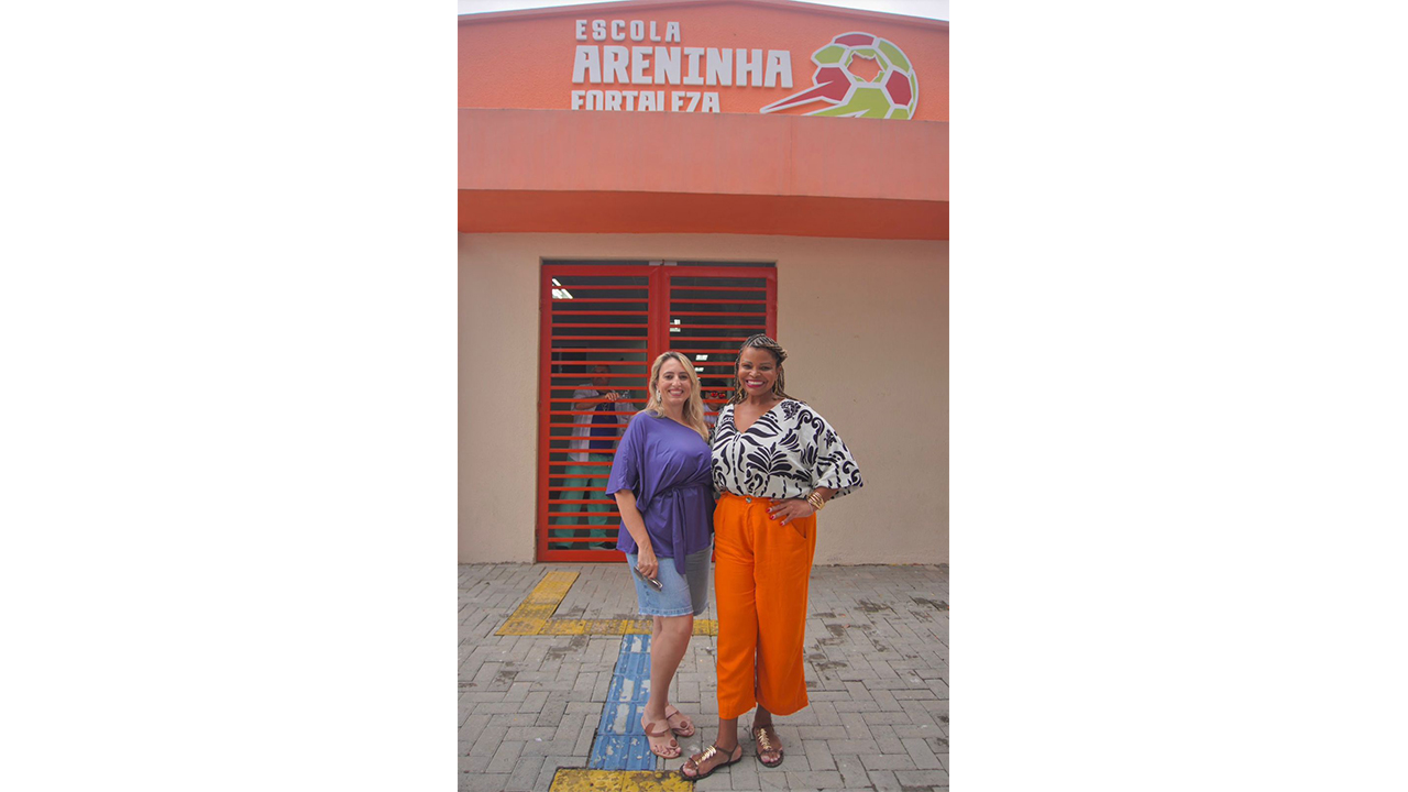 Visita à Areninha Sargento Hermínio Sampaio, espaço que integra esporte, convivência e educação de forma viva no território escolar, em Fortaleza (CE). Foto: Equipe da SME de Fortaleza