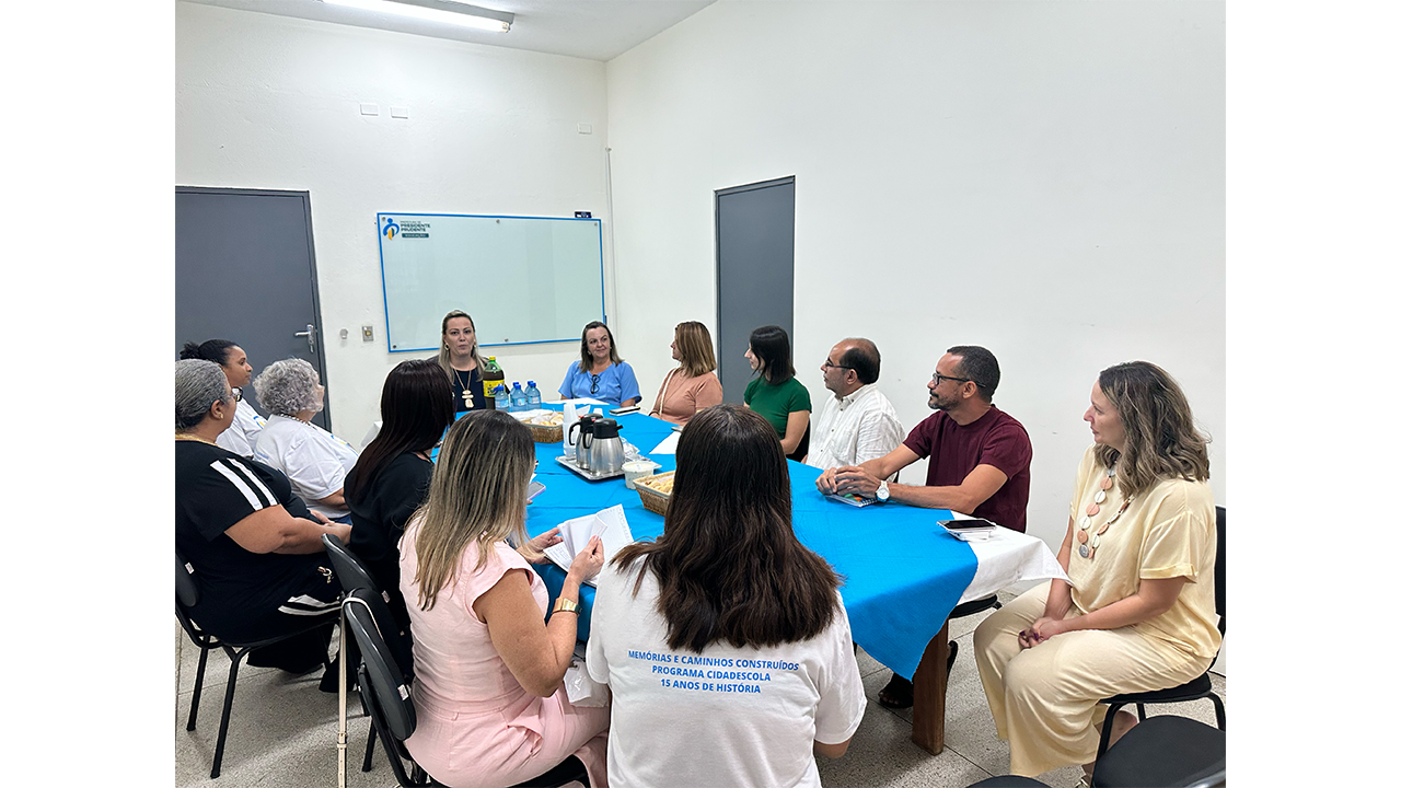 Momento de escuta e trocas de experiência na Secretaria Municipal de Educação de Presidente Prudente (SP). Foto: Assessoria Comunicação da Secretaria de Educação de Presidente Prudente (SP)