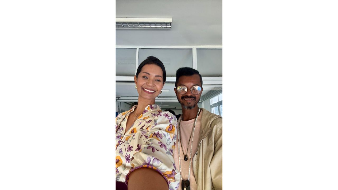 Representantes da Rede de Trocas de Brasília (DF) - Cláudia Roberta Rosa da Silva e Antônio da Silva Santos Júnior - no Centro de Formação (CEFOR), em São Paulo (SP). Foto: Antônio da Silva Santos Júnior