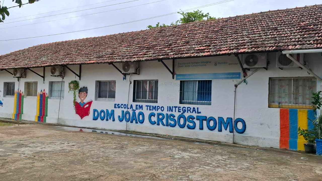 Conhecendo os projetos de Patrimômio Cultural, Leitura e Pertencimento da Escola Municipal em Tempo Integral (EMTI) Dom João Crisóstomo, em Olinda (PE). Foto: Lucas Lourenço Silva
