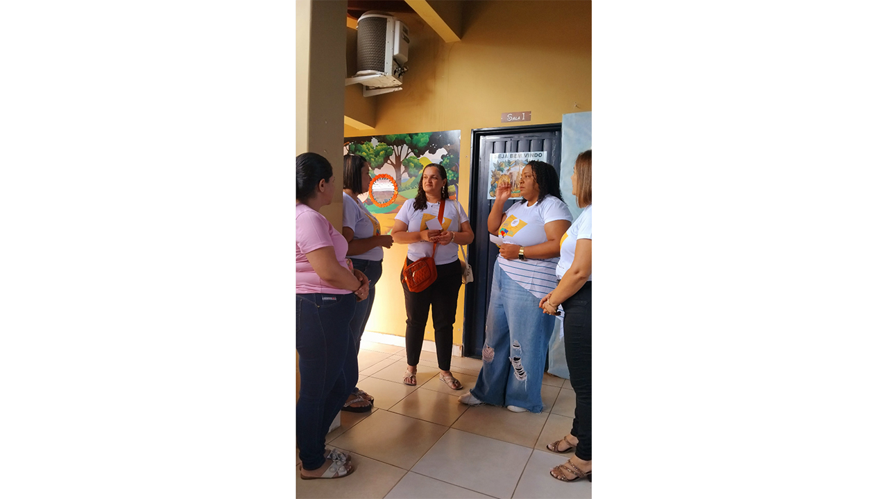 Momento de troca de experiências no Centro Municipal de Educação Infantil (CMEI) Professora Zelma, em Rubiataba (GO). Foto: Aparecida de Fátima Liberal