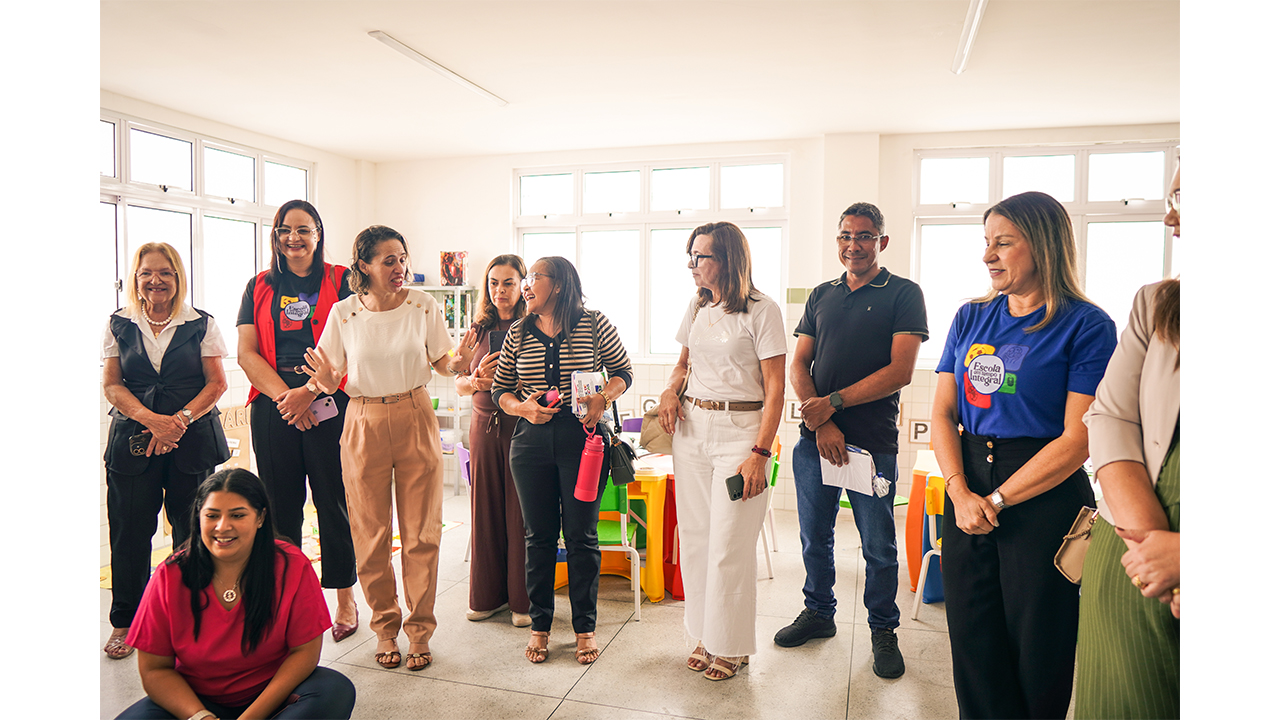 Visita à Creche e Pré-escola Lenise Medeiros, em Campina Grande (PB). Foto: Equipe de Comunicação da Secretária Municipal de Educação de Campina Grande (PB)