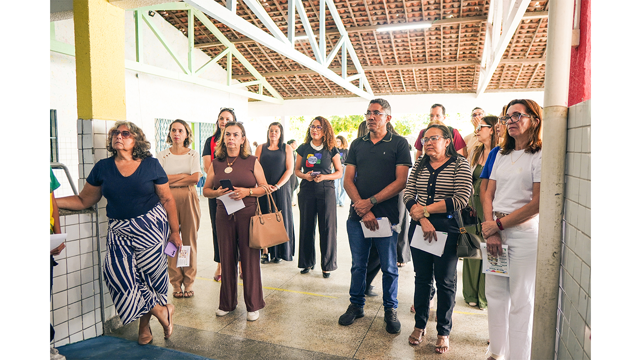Visita à Escola Municipal Maria Salomé Alves dos Santos, em Campina Grande (PB). Foto: Equipe de Comunicação da Secretária Municipal de Educação de Campina Grande (PB)